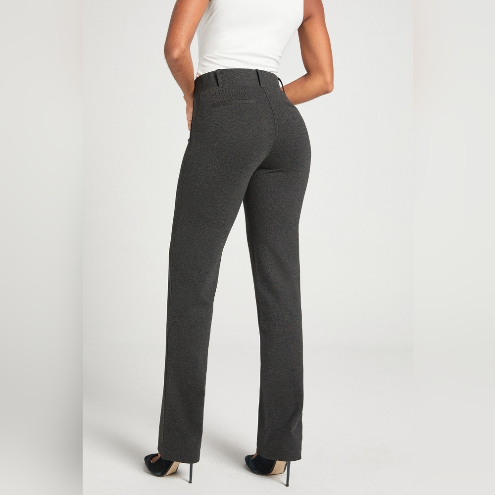 Betabrand Charcoal Classic Dress Pant‎ Yoga Pants - Picture 3 of 9